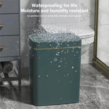 Non-contact narrow smart sensor trash can smart home 15L automatic bagging electronic trash can smart bathroom trash can green