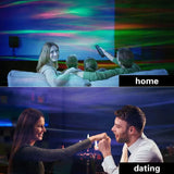 RGB Projection Night Light Wave Projector Light Gradual Water Lamp with Remote Control for Home Room Party Christmas Decor Light