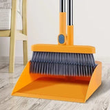 Thickened folding dustpan rotating broom set combination of soft hair broom non-stick hair broom sweeping broom