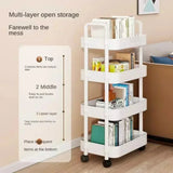 New Trolley Rack Kitchen Floor Bedroom Baby Snacks Mobile Bathroom Bathroom Storage Storage Rack