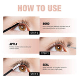 Lash Bond and Seal 10ml Individual Lashes Glue and Seal Super Strong Hold Lash Extension and Lash Glue Remover 5ml Tweezers Kit